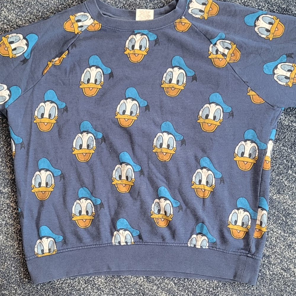 Vintage Blue Donald Duck Sweatshirt All Over Print